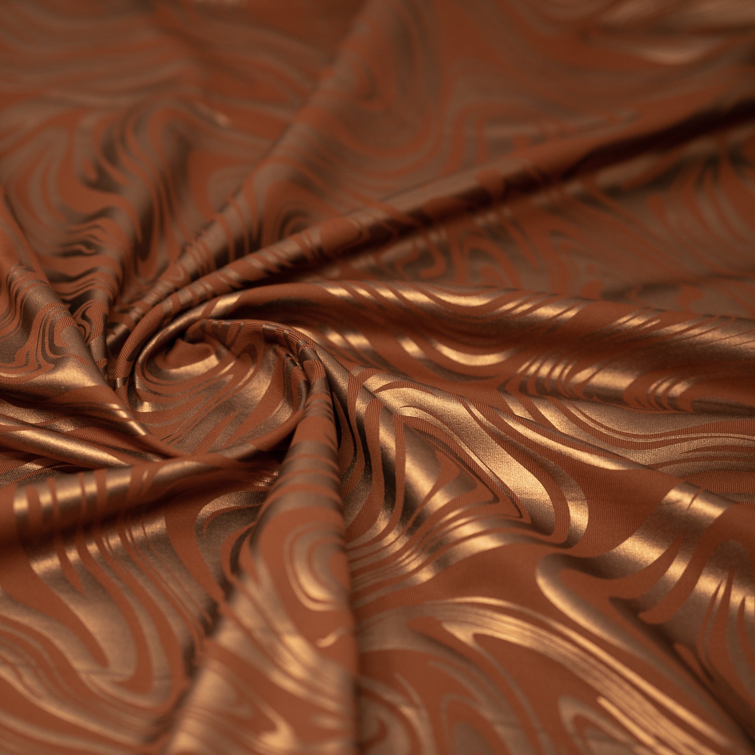 Marble Foil Printed Nylon Spandex Superflex Fabric | Blue Moon Fabrics