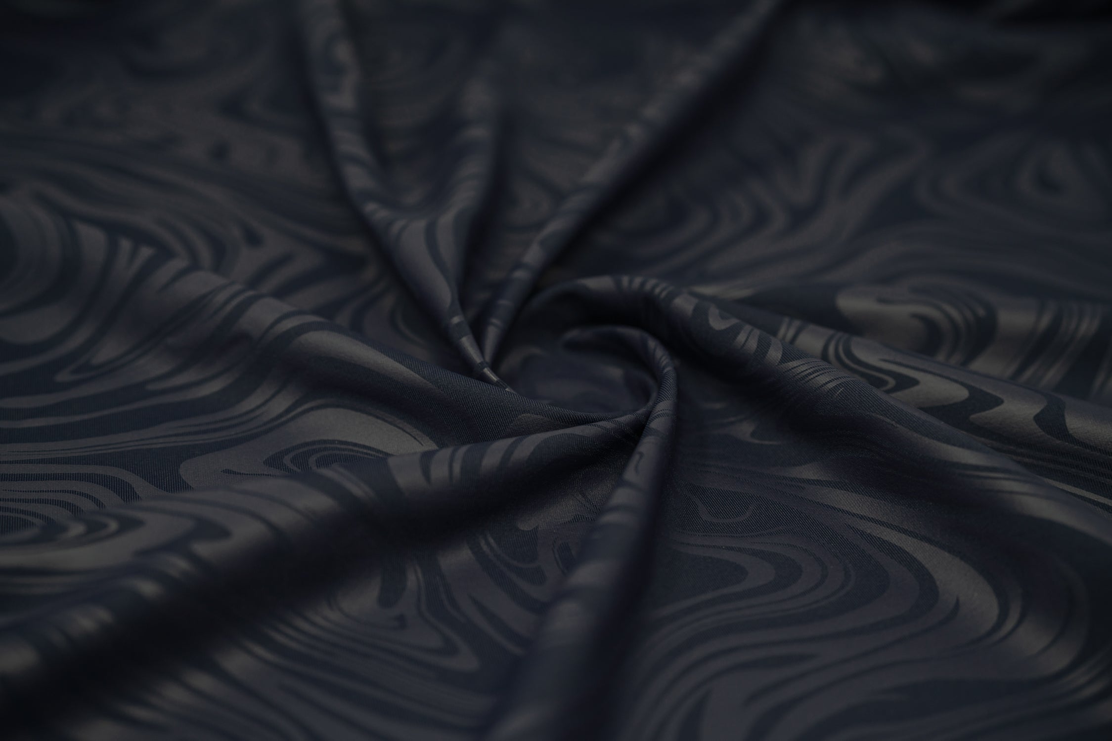 Marble Foil Printed Nylon Spandex Superflex Fabric | Blue Moon Fabrics