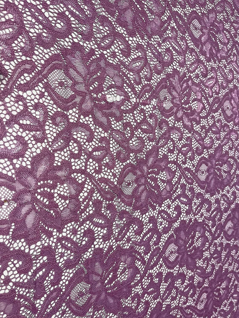 Scallop Lace | Nylon Spandex | Scallop Pattern | Lace Fabric | Mauve
