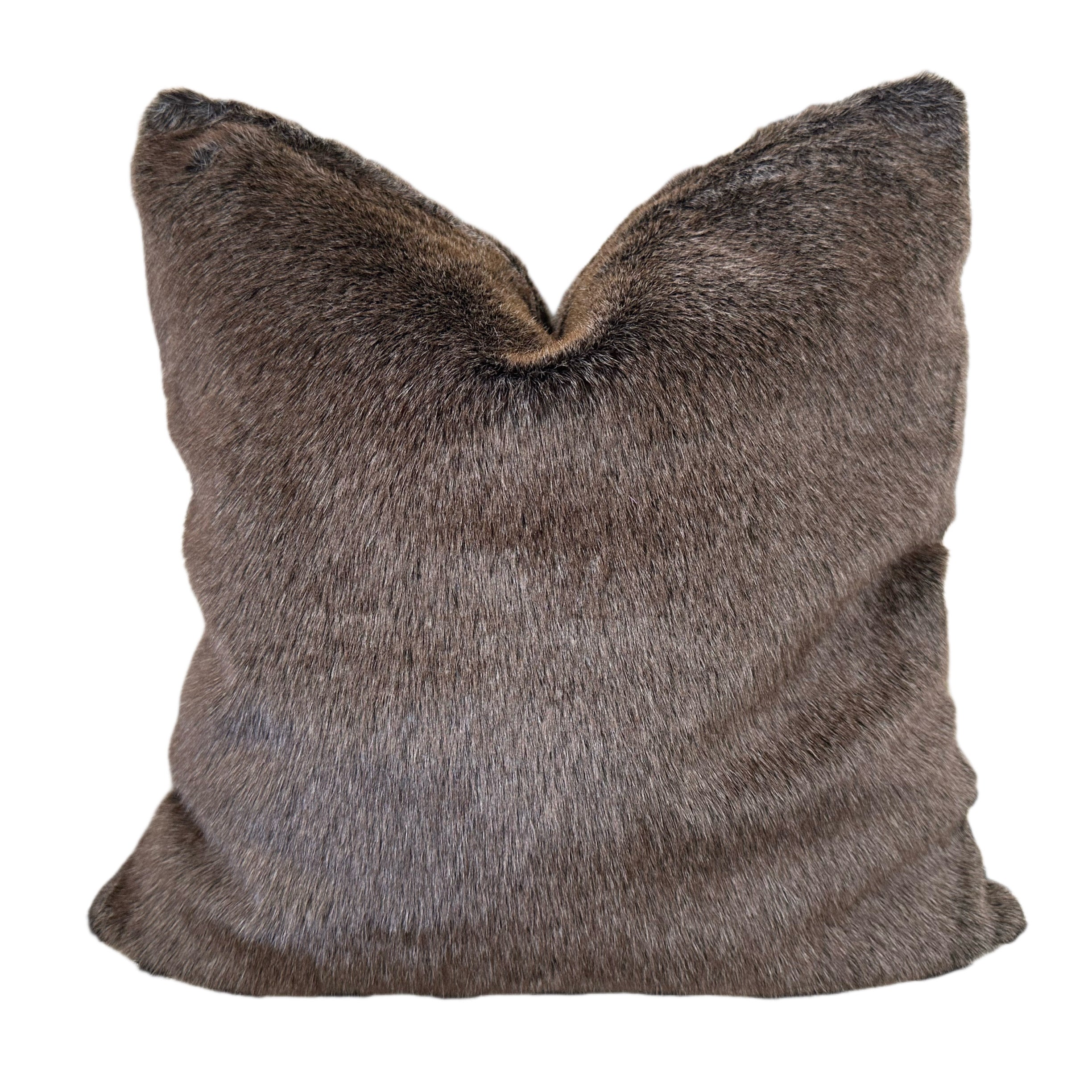 Soft Luxury Faux Mink Pillow - MINKO 10 Brown