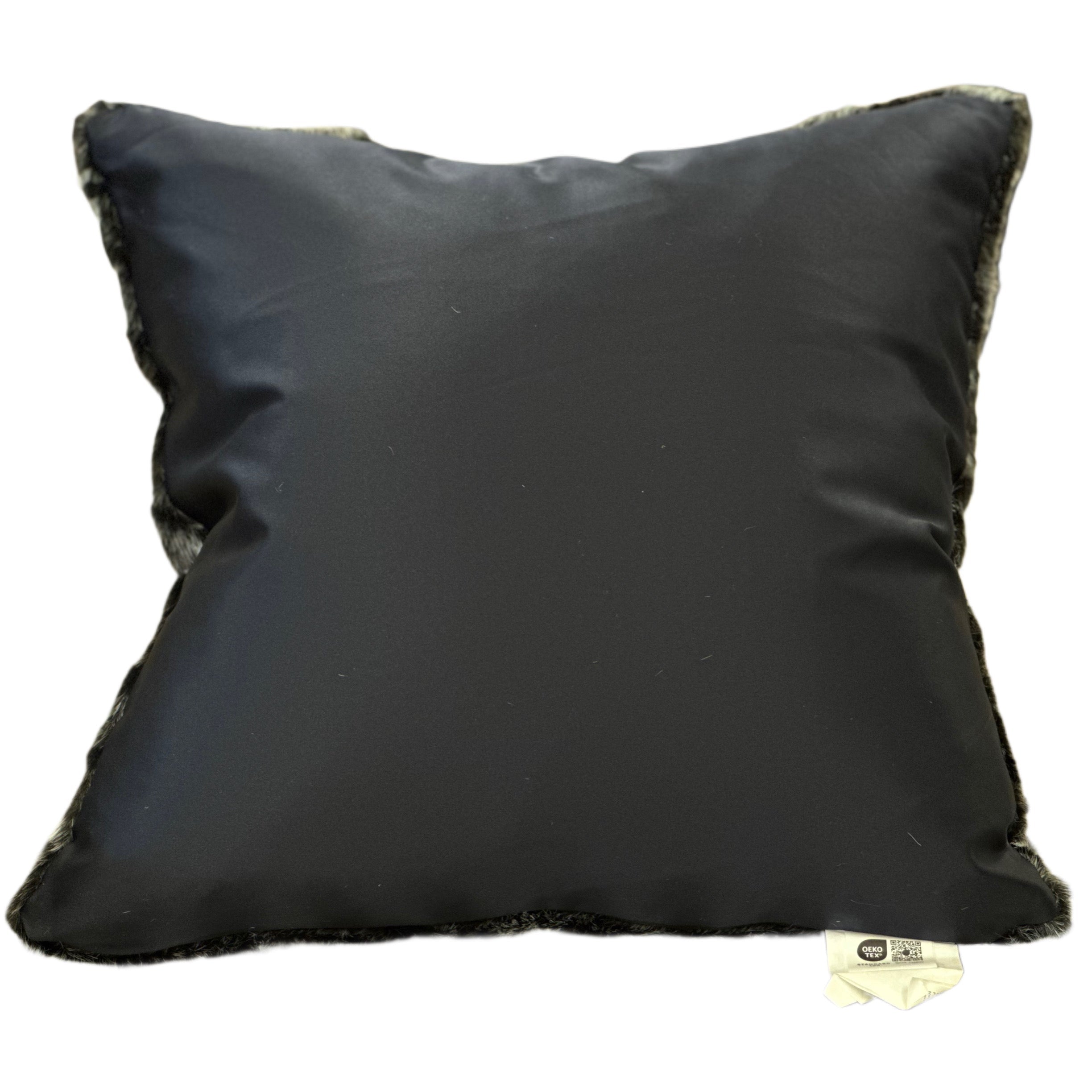 Soft Luxury Faux Mink Pillow - MINKO 12 Black Leopard