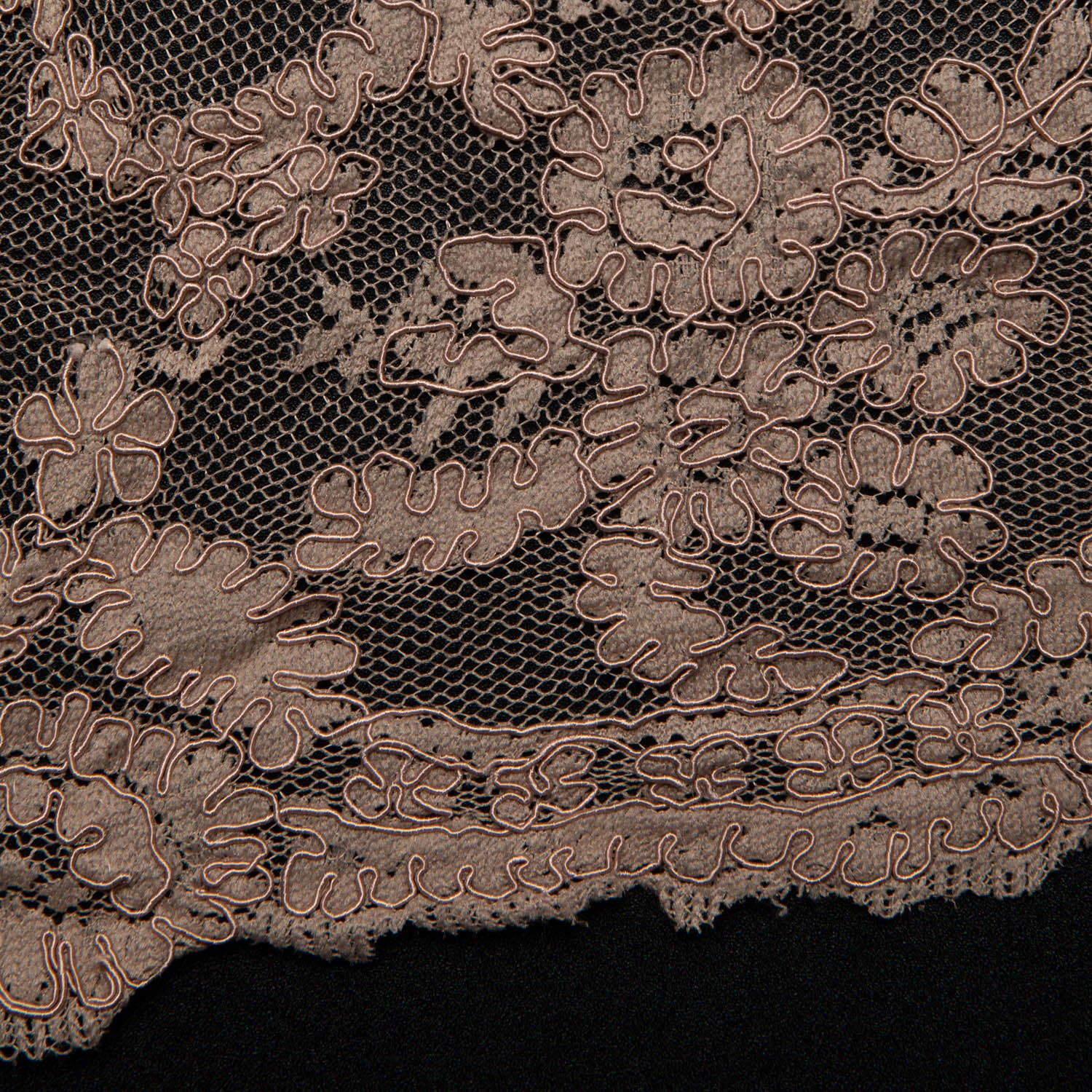 Re-Embroidered Lace Fabric with Cord and Extravagant Floral Design | Exquisite Fabric