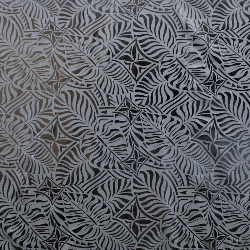Monstera Leaf Tiare Polyester Foil Fabric | Islands Fabric