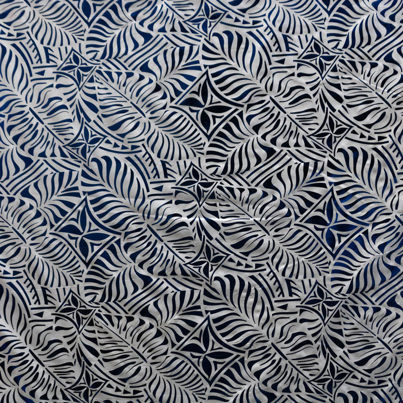 Monstera Leaf Tiare Polyester Foil Fabric | Islands Fabric