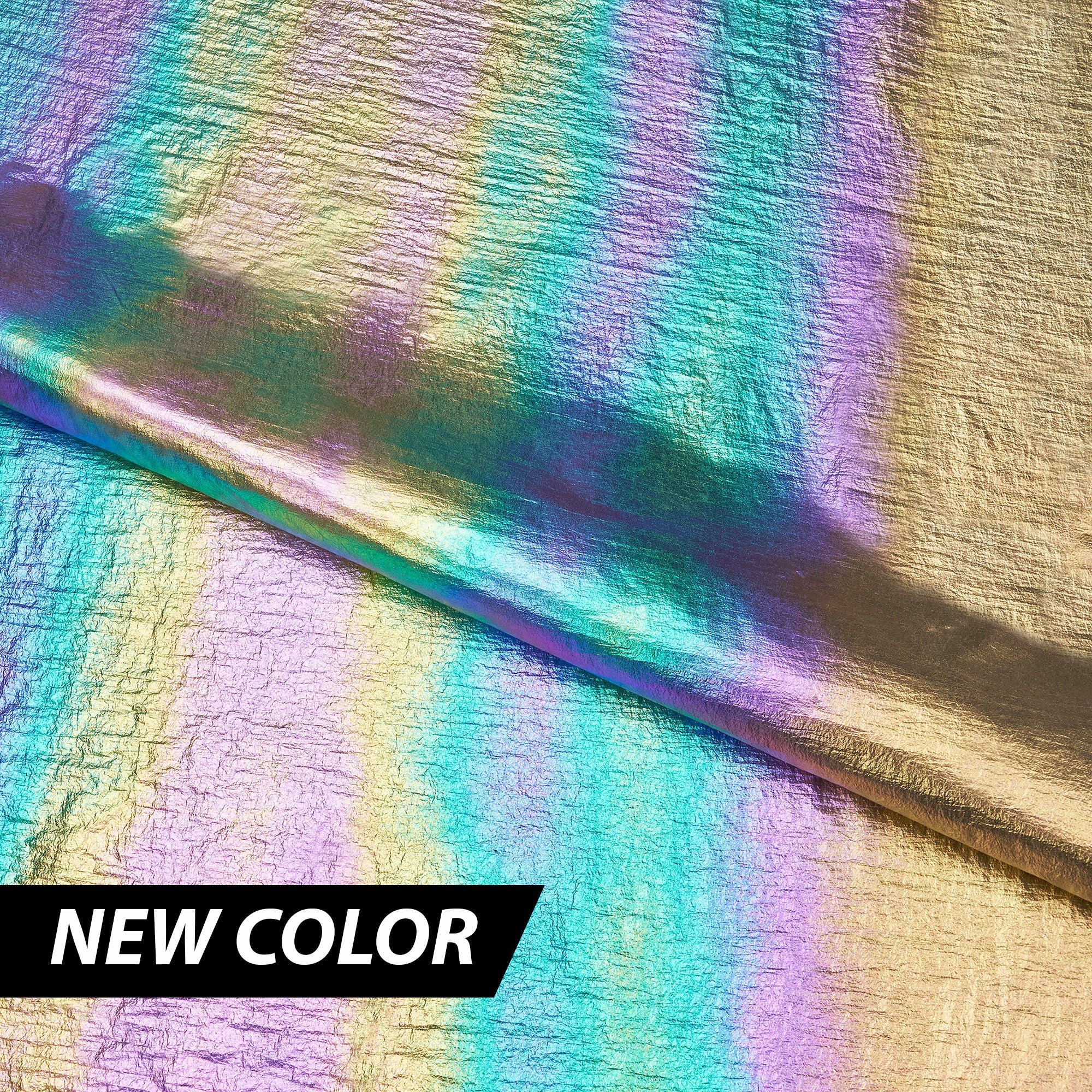 Mother of Pearl Foiled Nylon | Blue Moon Fabrics