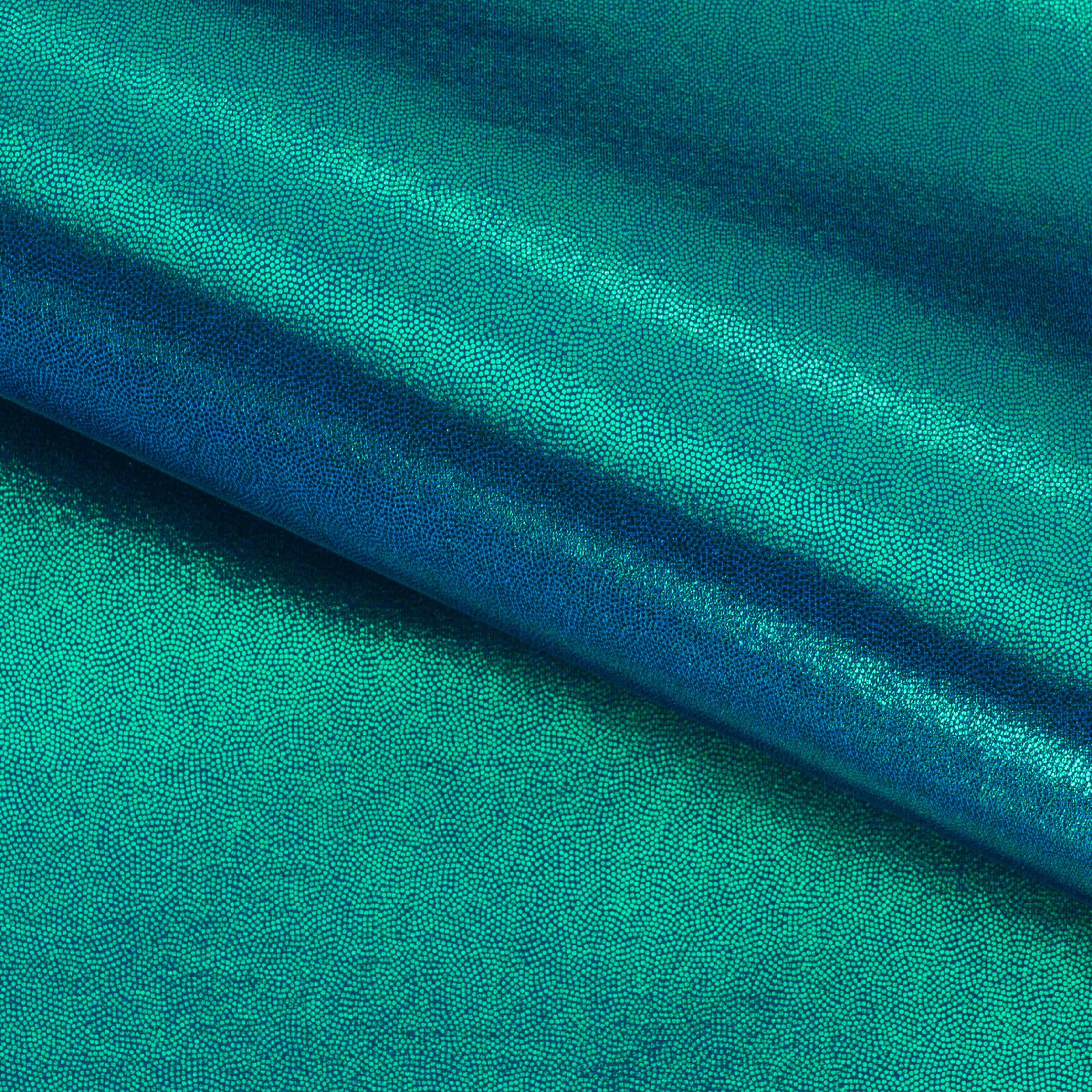 Mystique Foiled Spandex Fabric | Blue Moon Fabrics