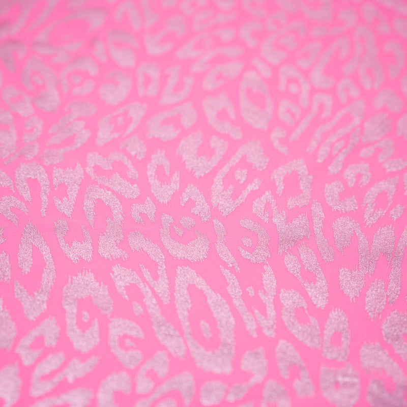 Madagascar Foiled Spandex Fabric | Blue Moon Fabrics