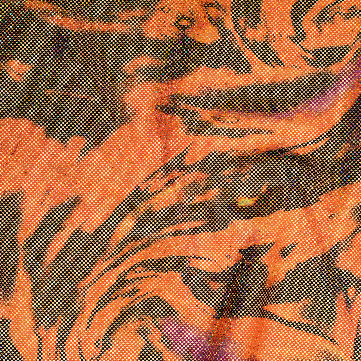 Sparkling 4-Way Poly Stretch Holo Storm Print Fabric | Spandex Palace