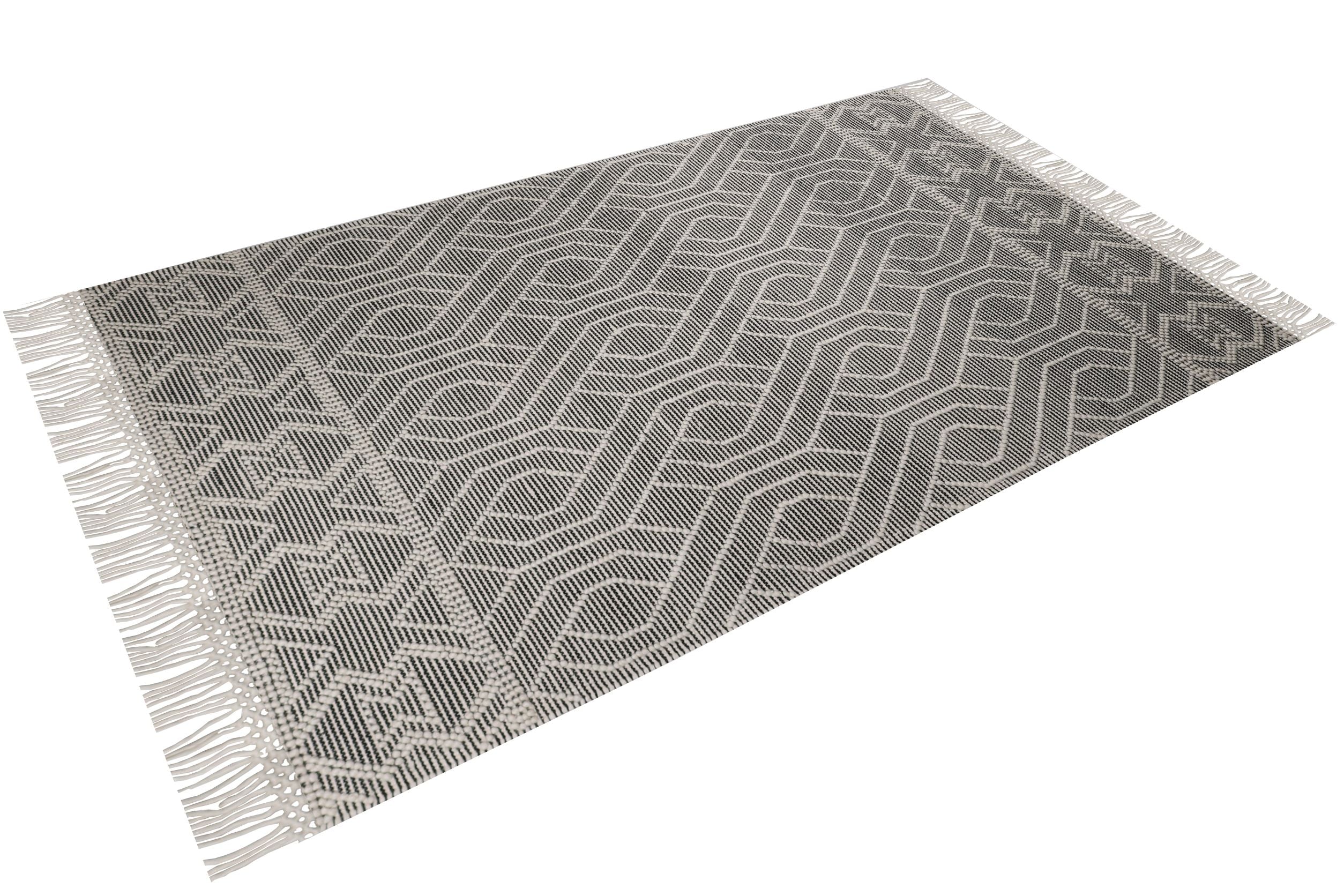 Natural Wool Blend Bohemian Design Rug