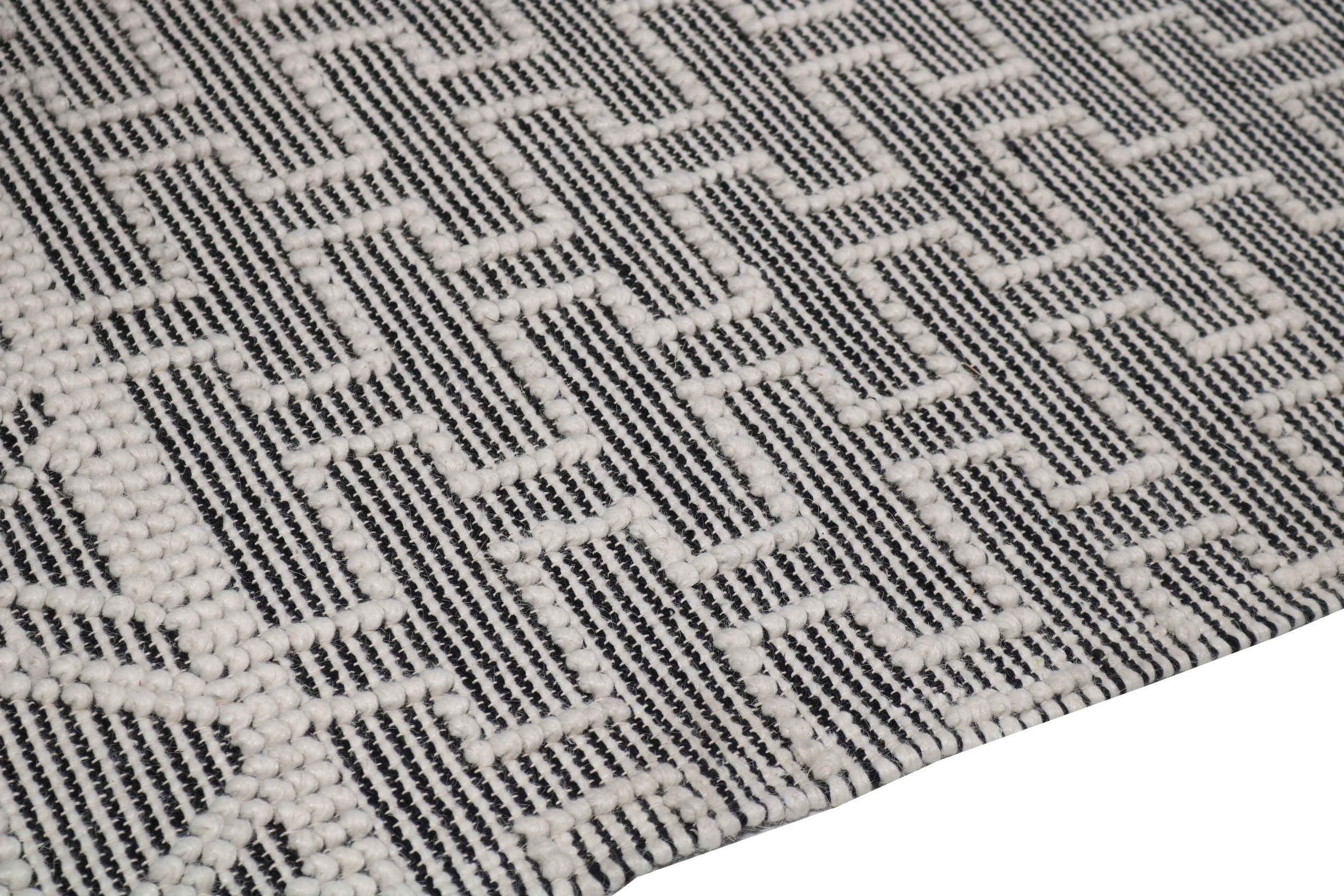 Hand Made Bohemian Natural Wool Rug