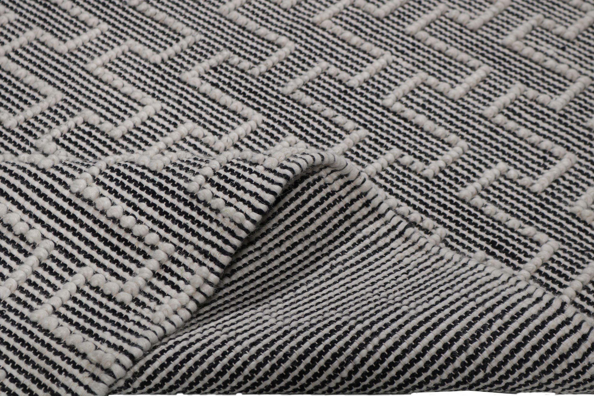 Hand Made Bohemian Natural Wool Rug