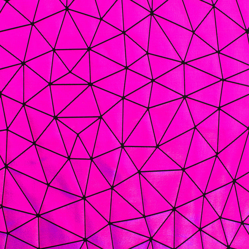 Triangular Clusters Laser Holo Nylon Spandex Fabric | Spandex palace