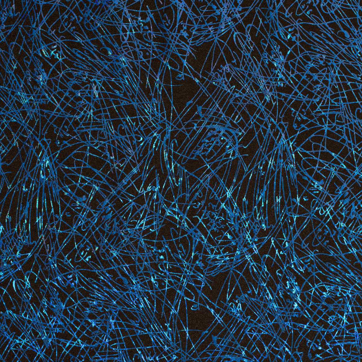 Stretch Nylon Spandex Fabric with Dancing Splash Hologram Foil | Spandex Palace