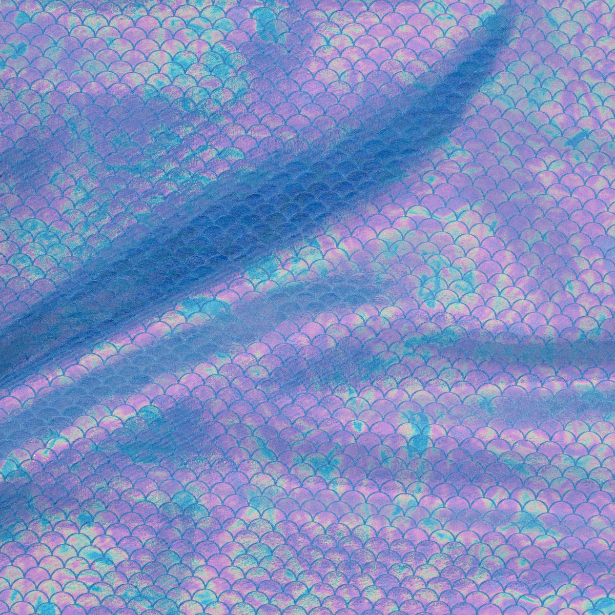 Mermaid Illusion Foil 4-Way Flex Nylon Spandex Fabric | Spandex Palace