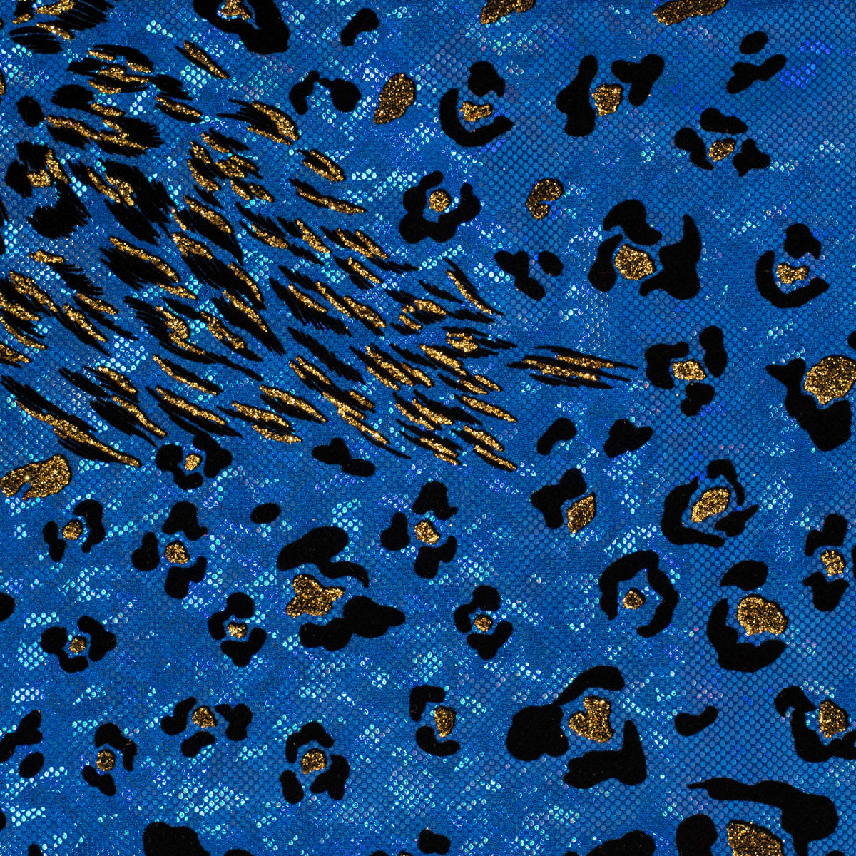 Leopard Flocked 4-Way Stretch Nylon Spandex Fabric l SPANDEX PALACE