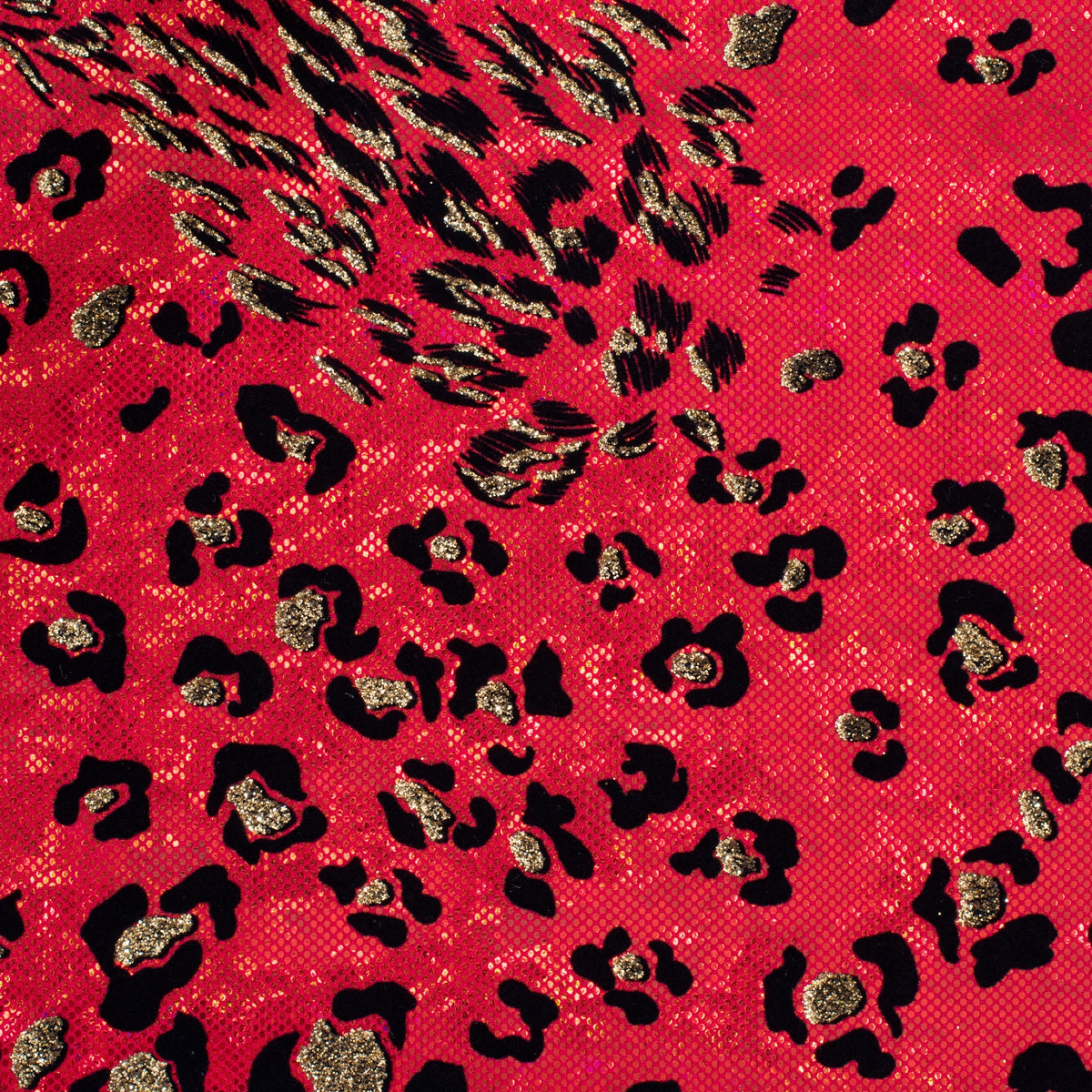 Leopard Flocked 4-Way Stretch Nylon Spandex Fabric l SPANDEX PALACE