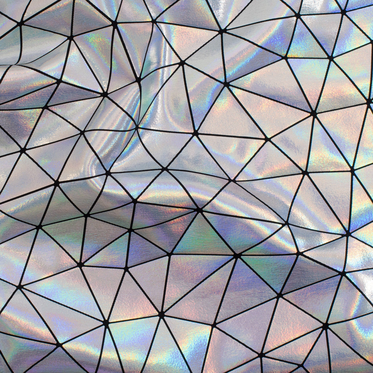 Triangular Clusters Laser Holo Nylon Spandex Fabric | Spandex palace