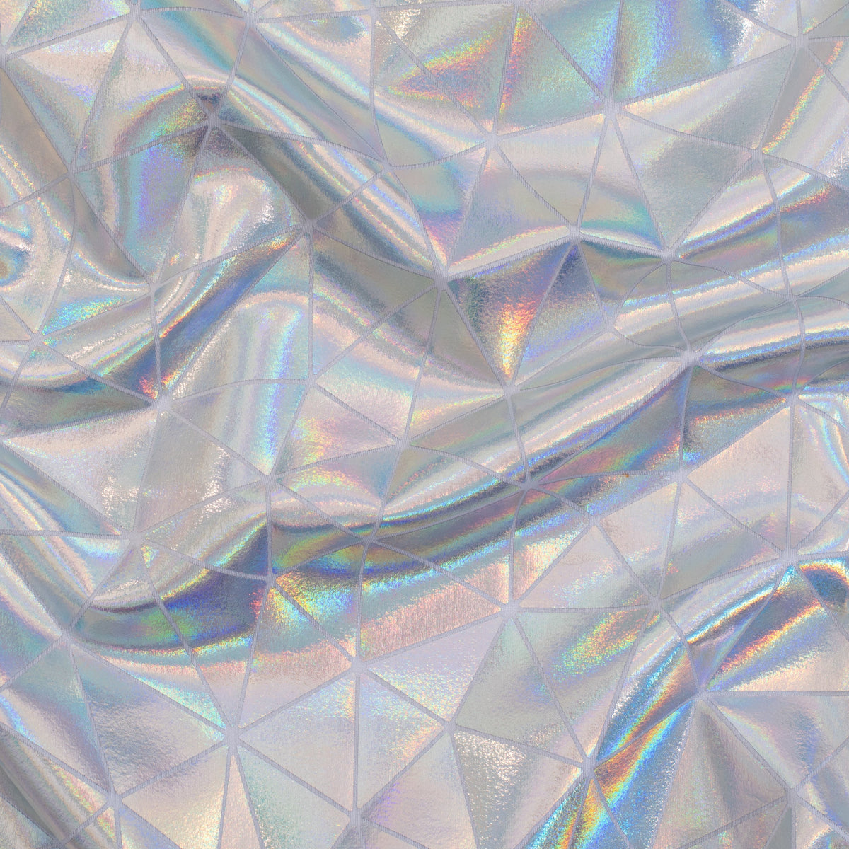 Triangular Clusters Laser Holo Nylon Spandex Fabric | Spandex palace