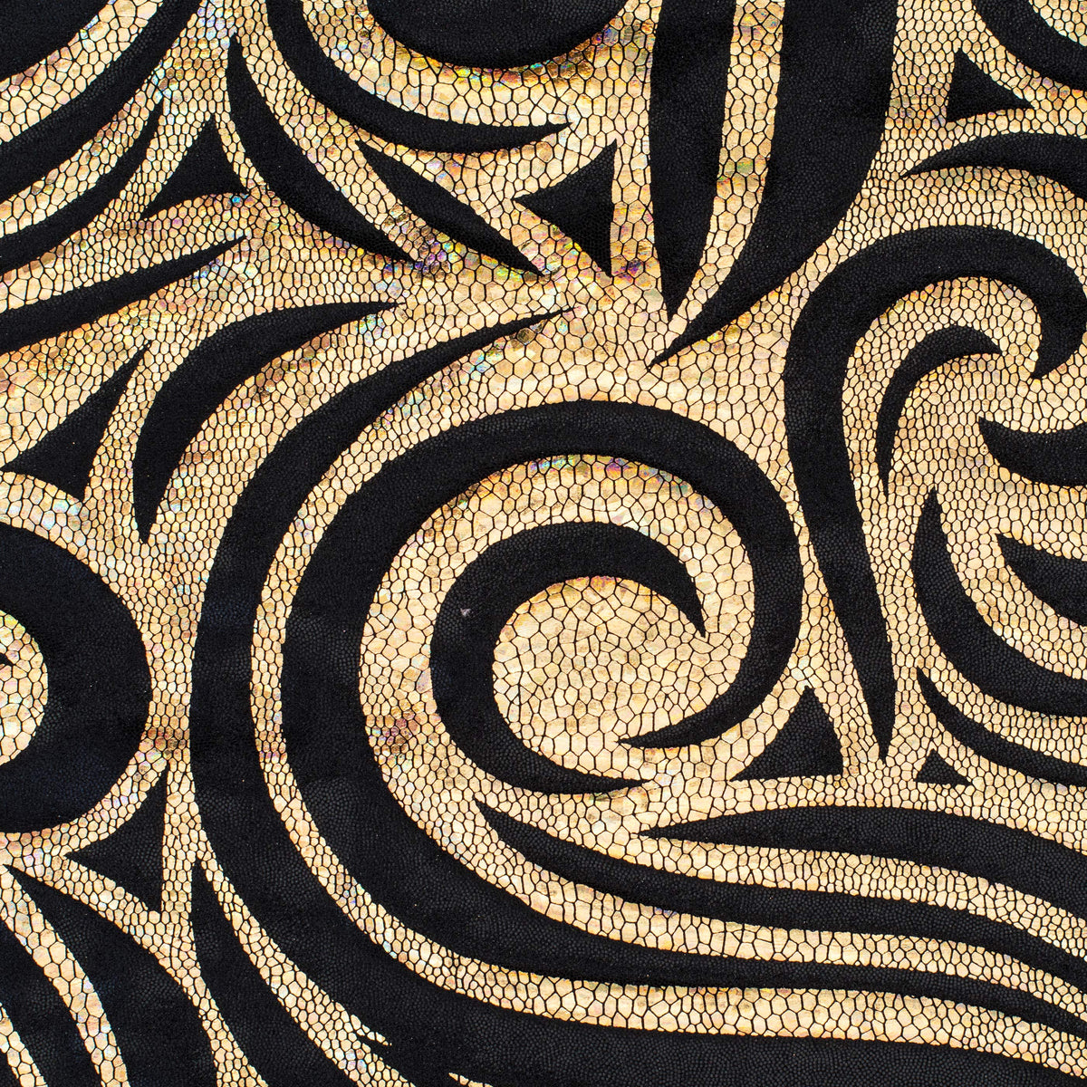 Stellar 4-Way Paisley Foggy Foil Nylon Spandex Fabric | Spandex Palace