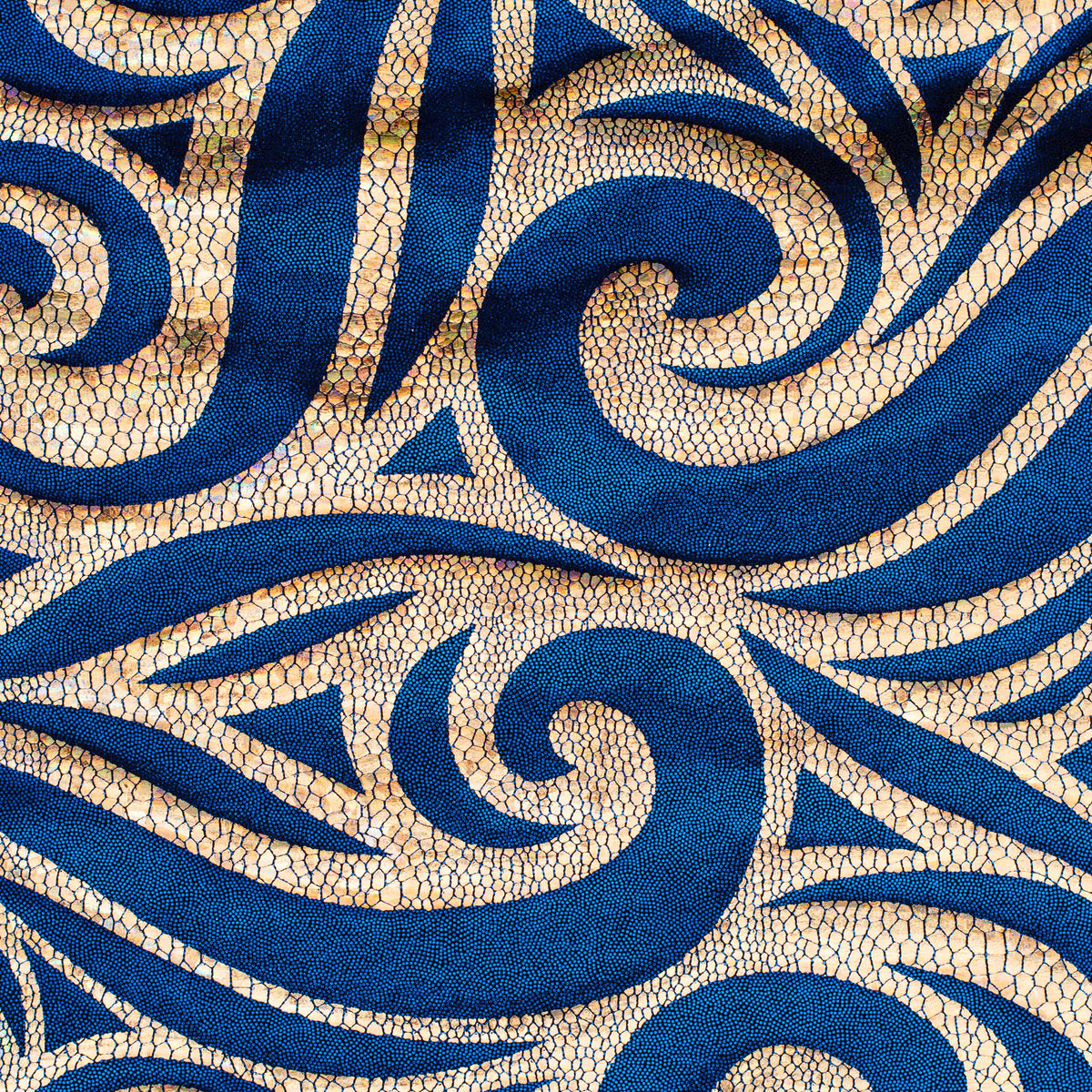 Stellar 4-Way Paisley Foggy Foil Nylon Spandex Fabric | Spandex Palace