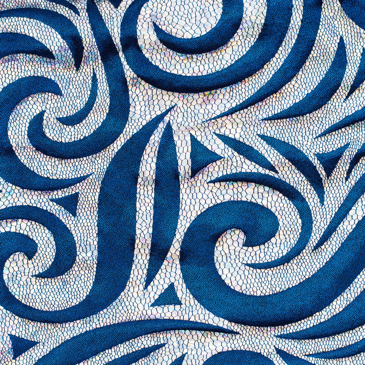 Stellar 4-Way Paisley Foggy Foil Nylon Spandex Fabric | Spandex Palace