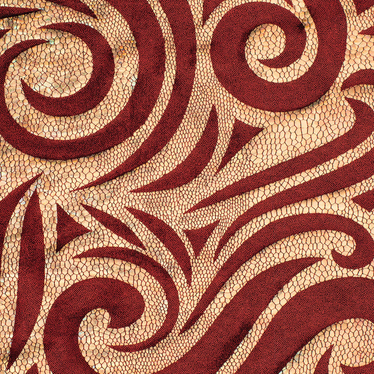 Stellar 4-Way Paisley Foggy Foil Nylon Spandex Fabric | Spandex Palace