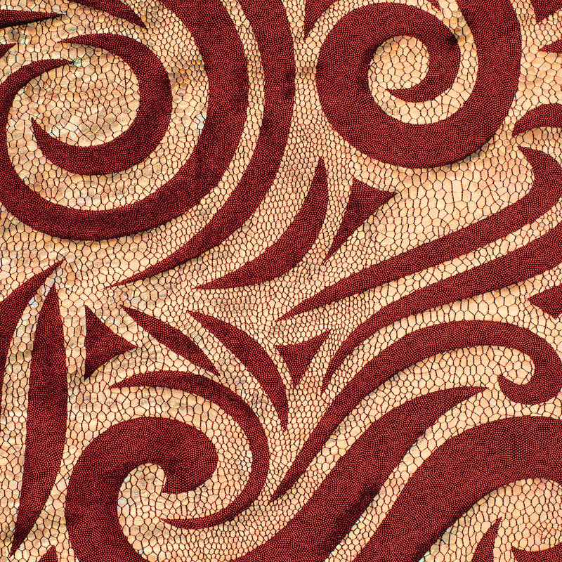 Stellar 4-Way Paisley Foggy Foil Nylon Spandex Fabric | Spandex Palace