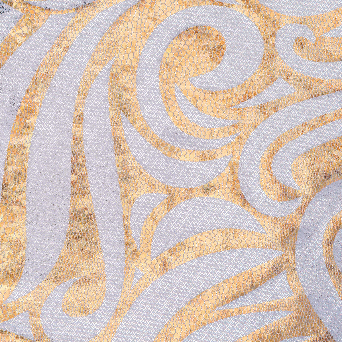 Stellar 4-Way Paisley Foggy Foil Nylon Spandex Fabric | Spandex Palace