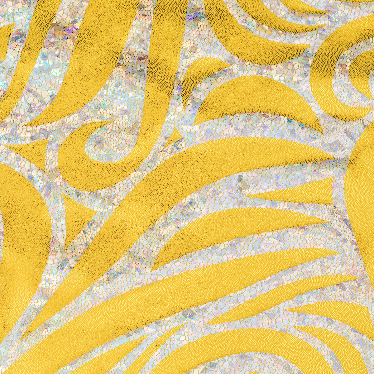 Stellar 4-Way Paisley Foggy Foil Nylon Spandex Fabric | Spandex Palace
