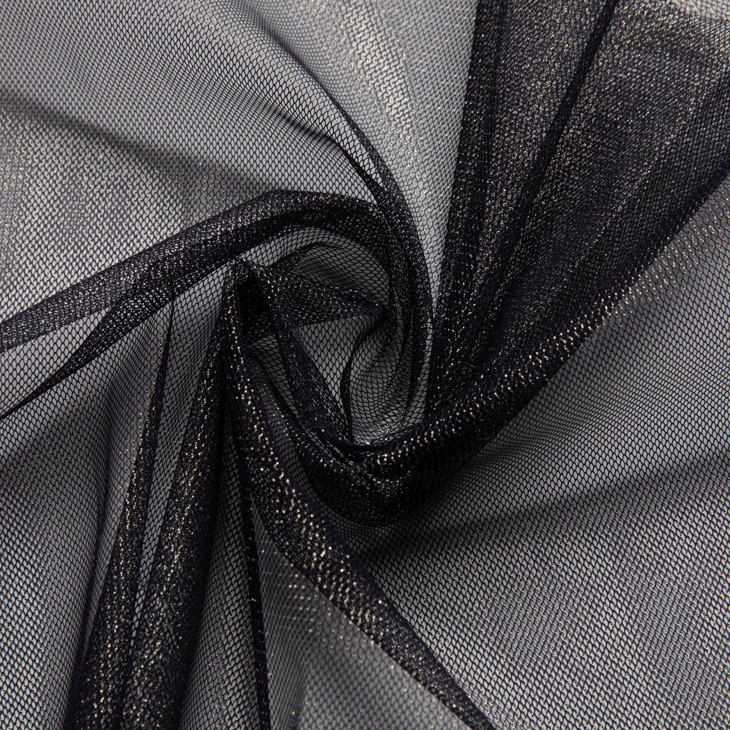 NYLON MX TULLE 58/60" Navy Gold Fabric - Exquisite Fabric