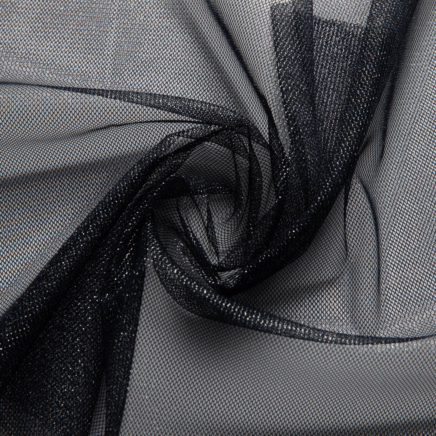 NYLON MX TULLE 58/60" Navy Silver Fabric - Exquisite Fabric