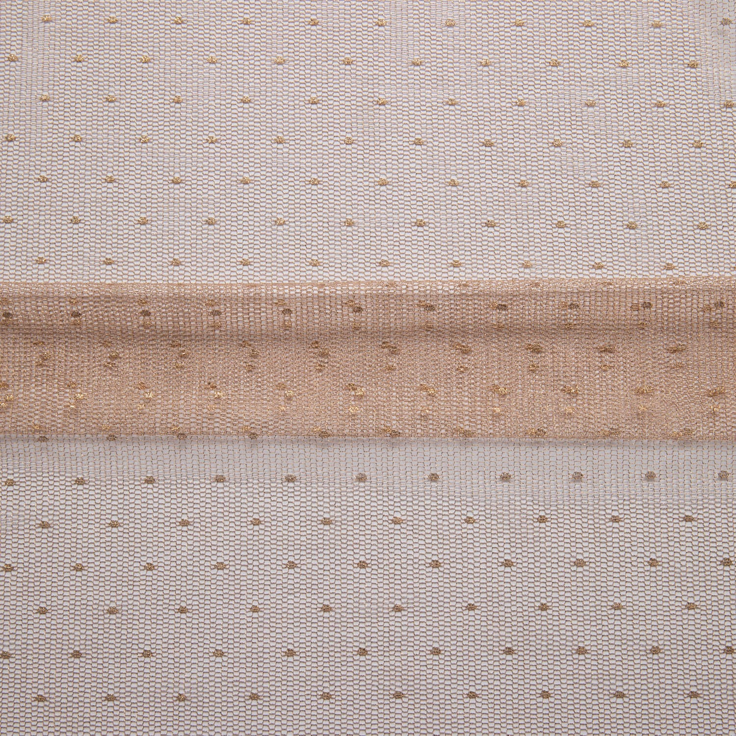NYLON MX TULLE WITH DOT 58/60" Blush Dotted Fabric - Exquisite Fabrics