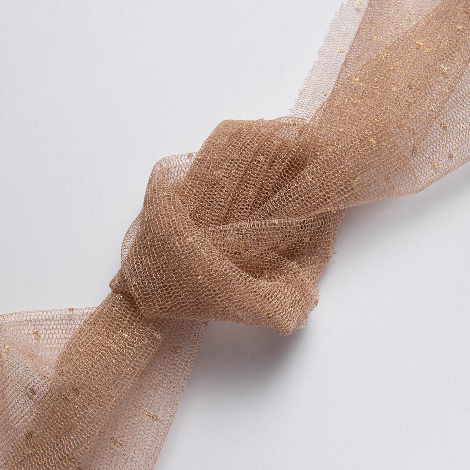 NYLON MX TULLE WITH DOT 58/60" Blush Dotted Fabric - Exquisite Fabrics