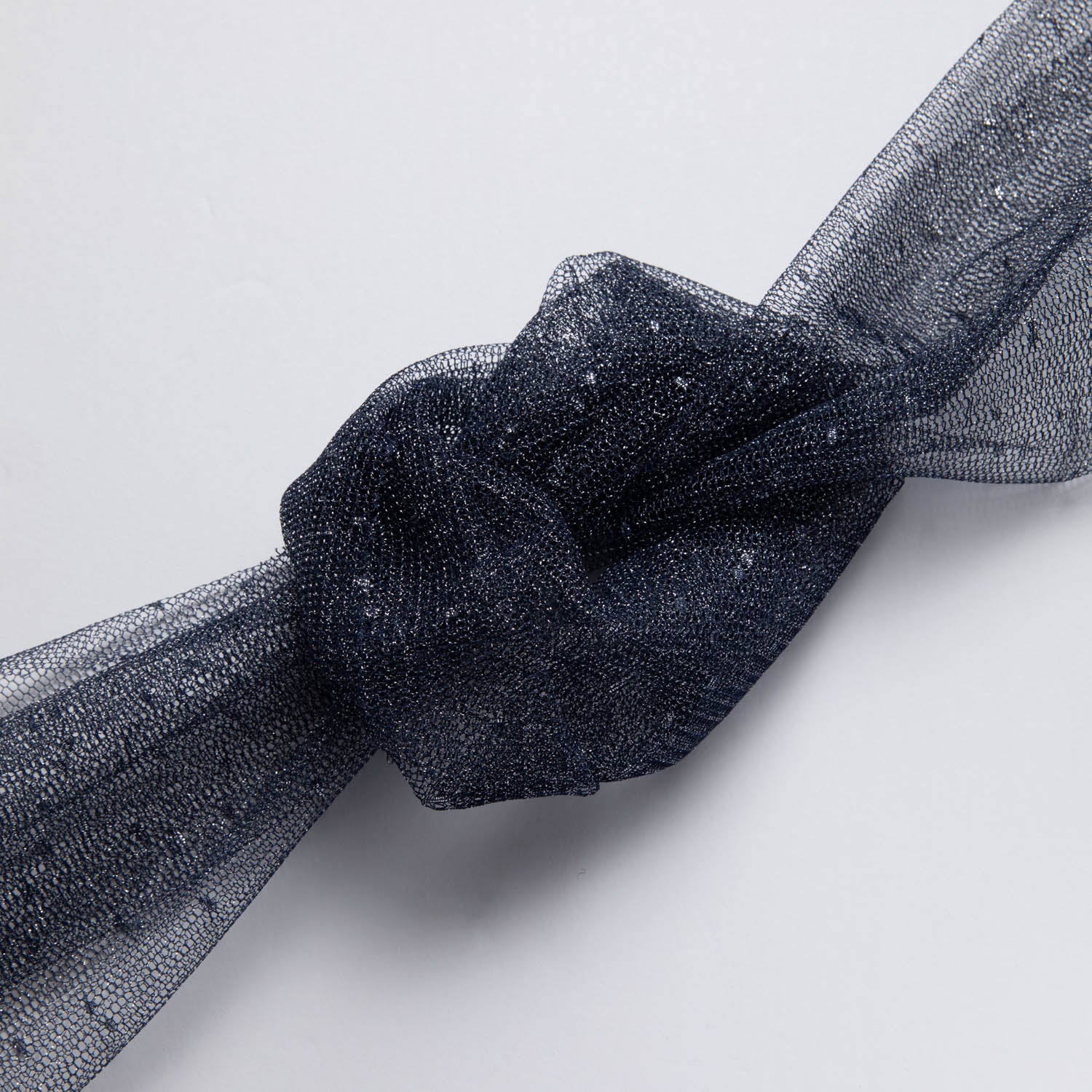 NYLON MX TULLE WITH DOT 58/60" Navy Dotted Fabric - Exquisite Fabrics