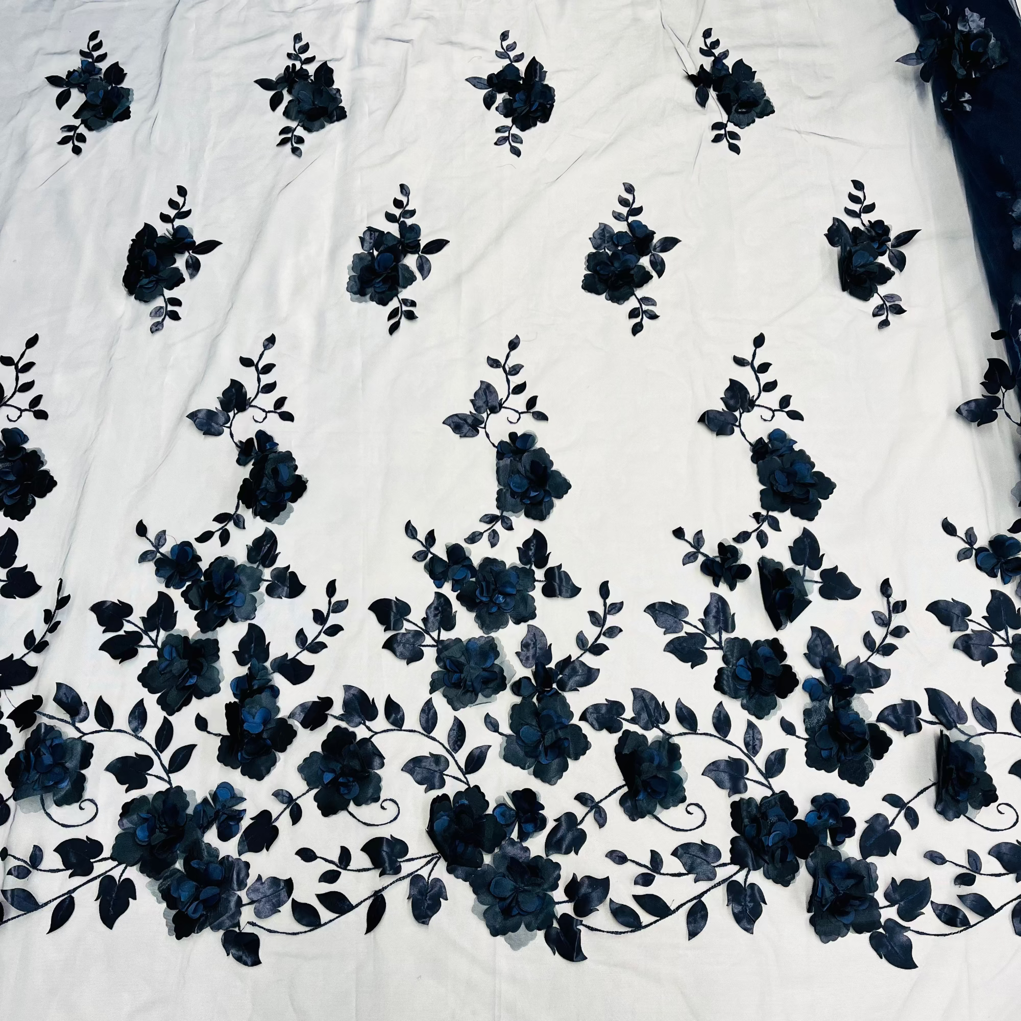 3D Floral Lace Fabric – Wedding, Dance & Quinceañera Dresses | Lace USA - GD-010