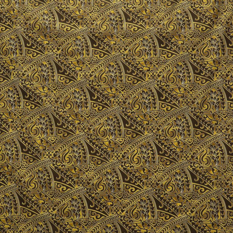 Traditional Polynesian Tattoo Triangle formation design Fabric| Poly-cotton