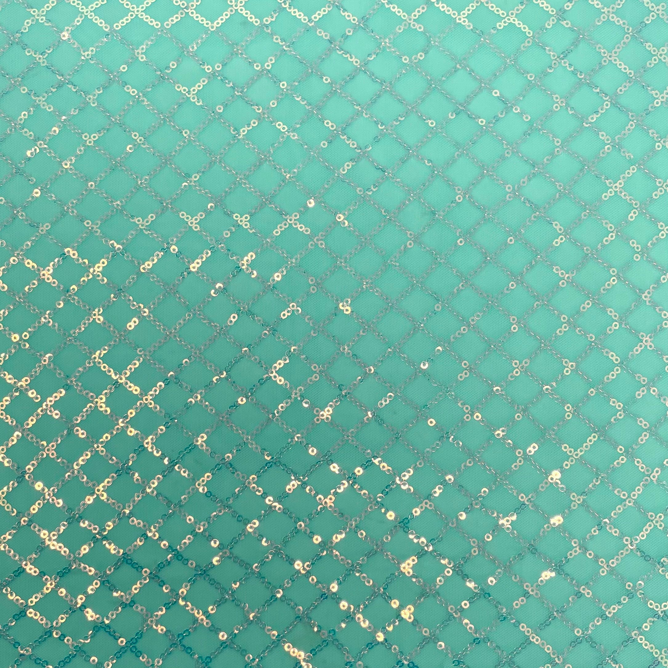 Nina Stretch Mesh Sequin | Blue Moon Fabrics