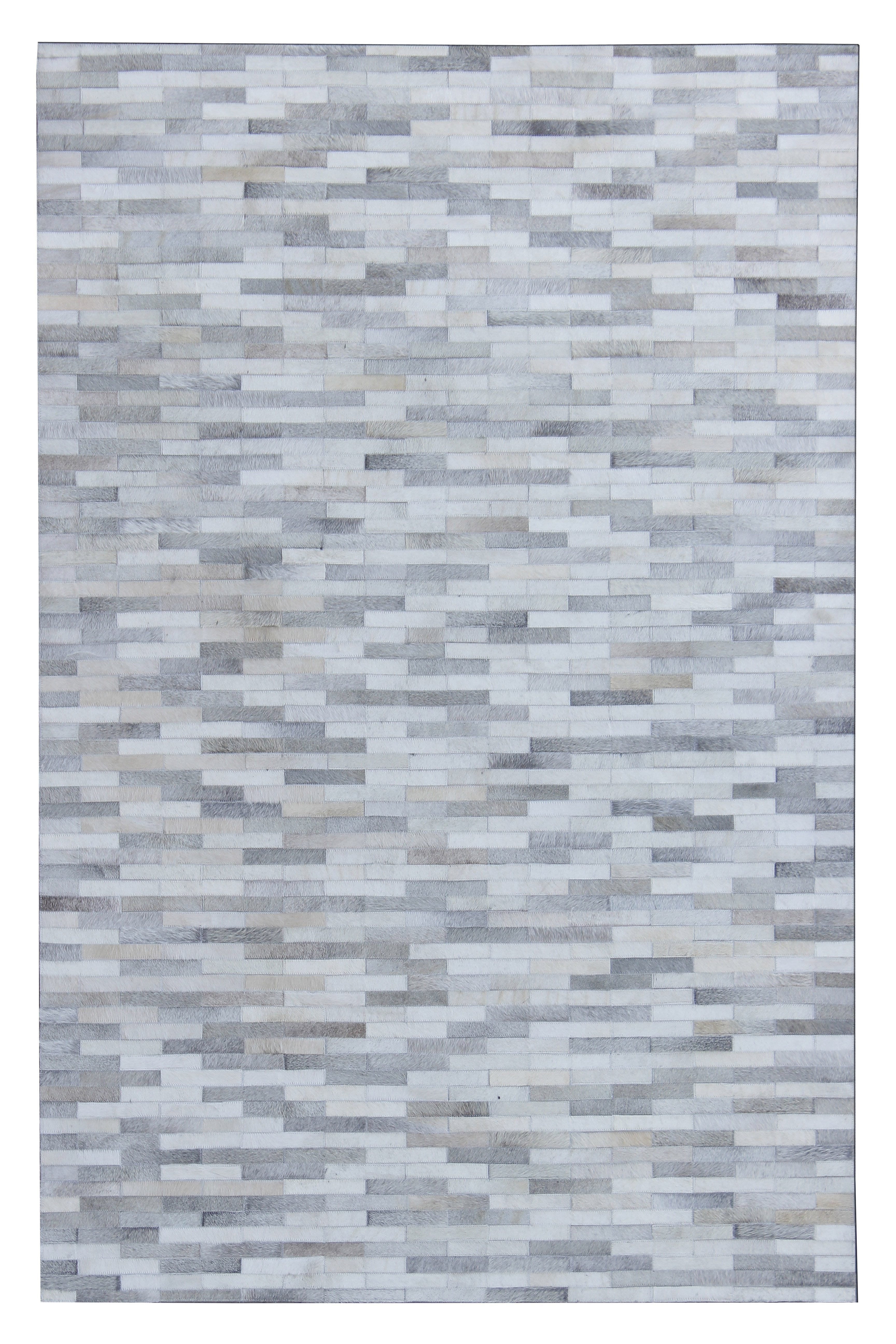 Natural Leather Patchwork Modern Brick Cowhide Area Rug/ Carpet