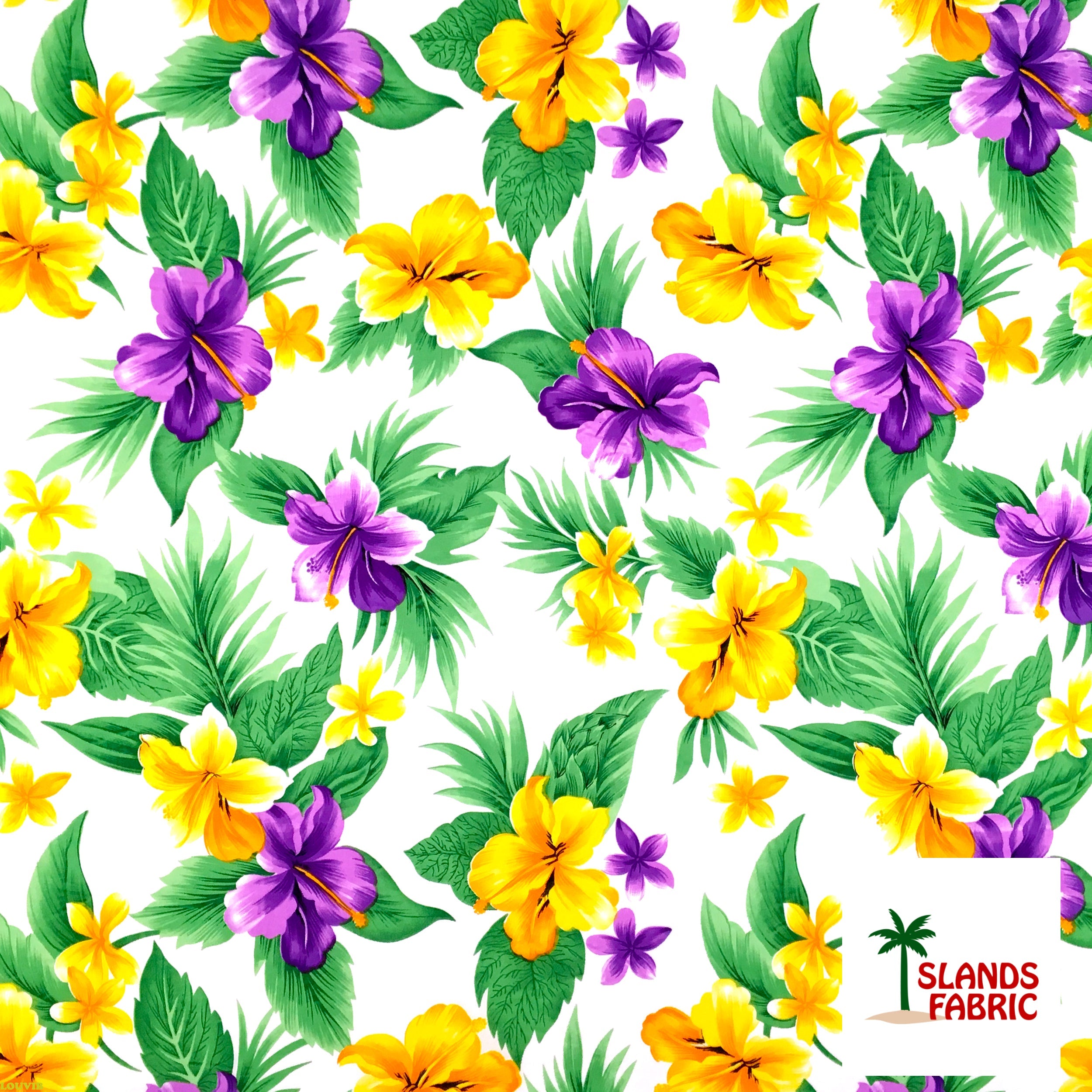 Dual Color Tropical Clusters Peachskin Fabric | Islands Fabric