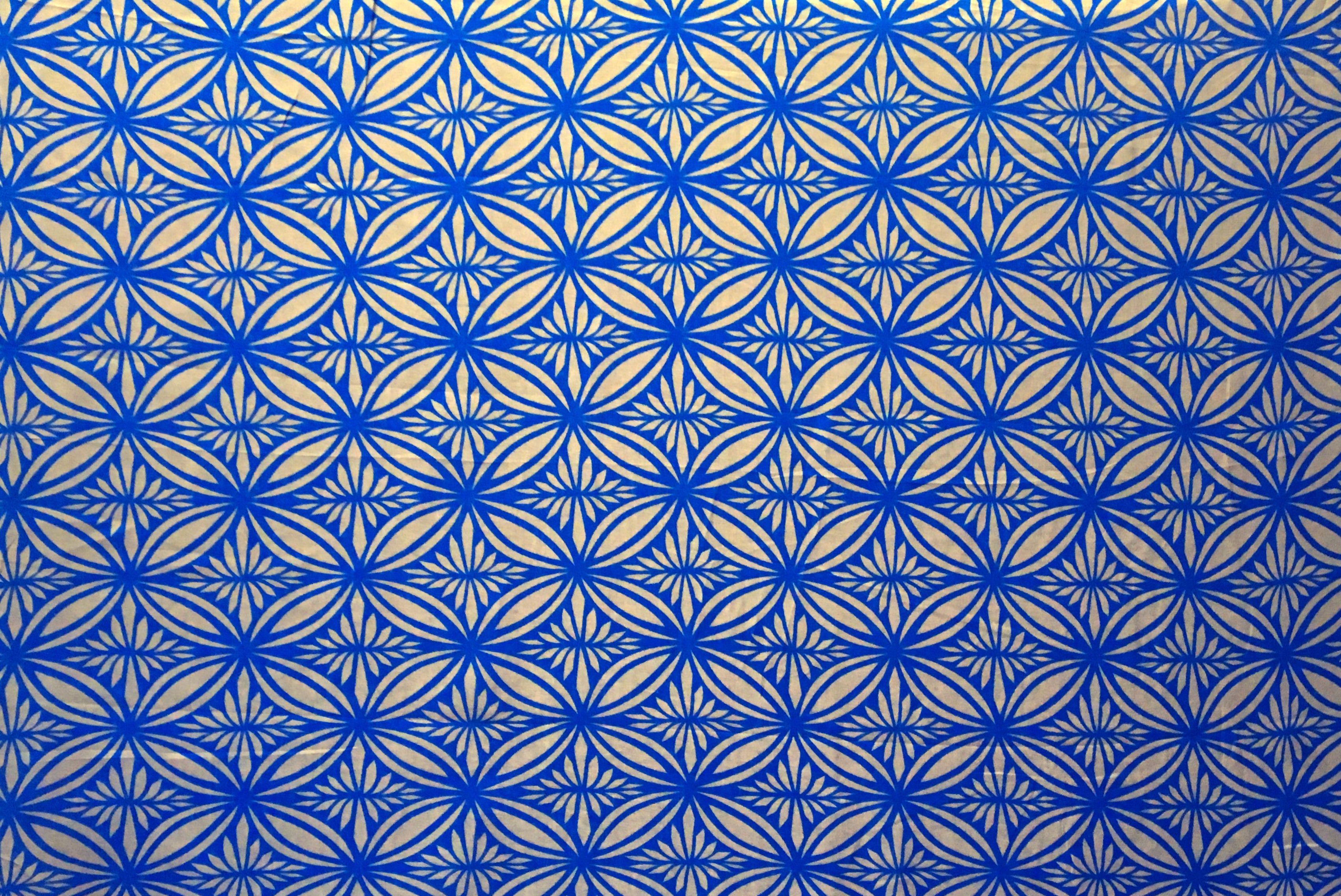 Tapa Flower Print Poly Linen Fabric | Islands Fabric
