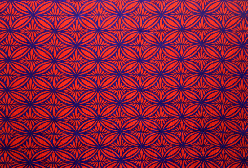 Tapa Flower Print Poly Linen Fabric | Islands Fabric