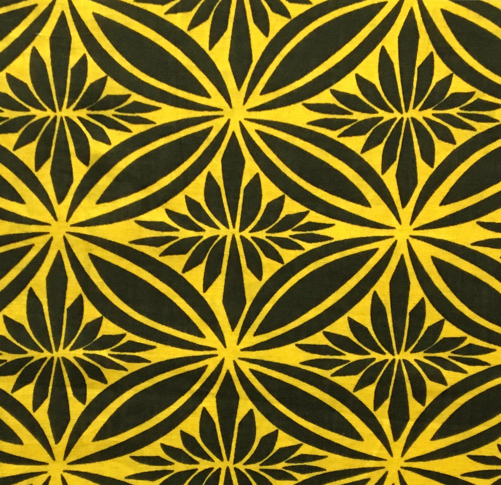 Tapa Flower Print Poly Linen Fabric | Islands Fabric