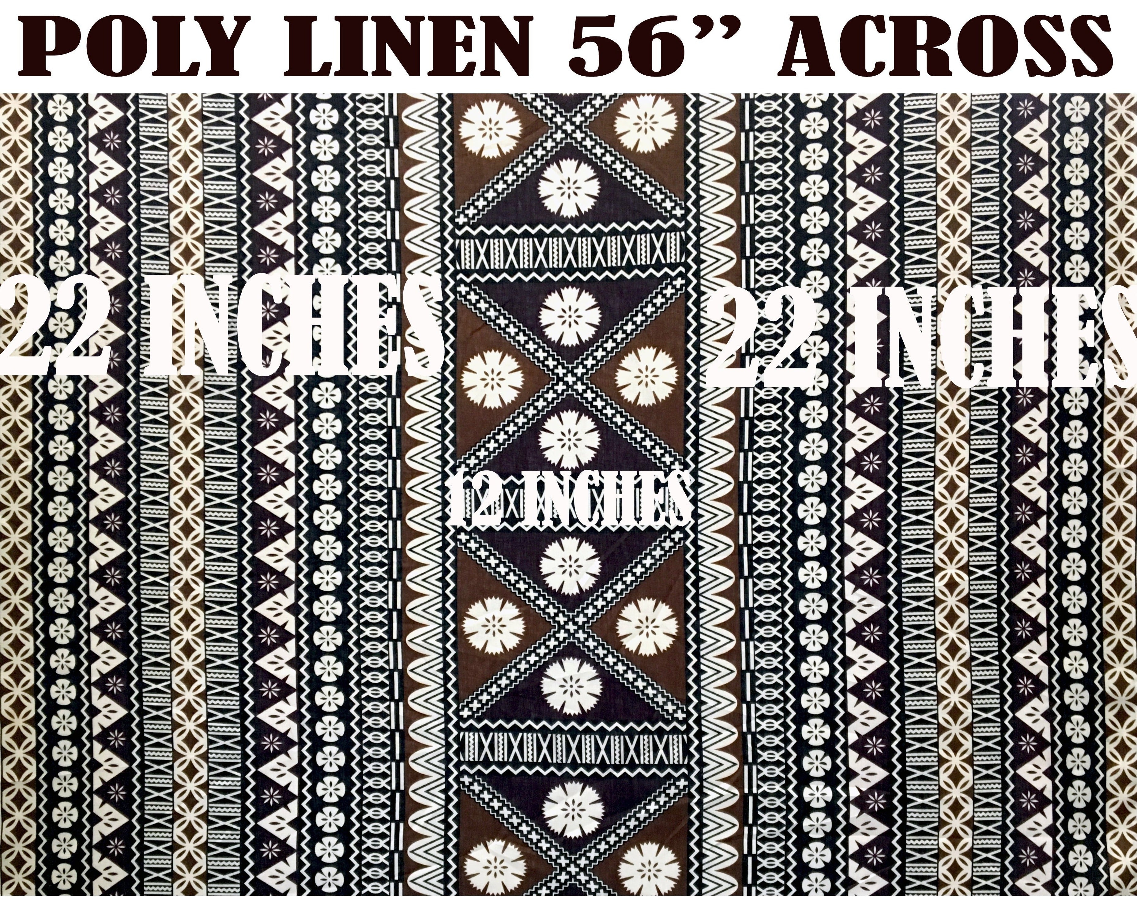 Fijian Tapa Polyester Fabric | Islands Fabric