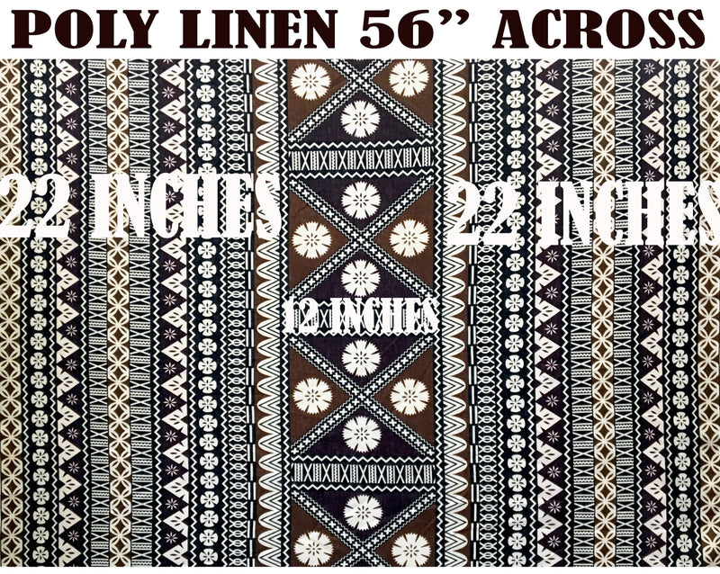 Fijian Tapa Polyester Fabric | Islands Fabric