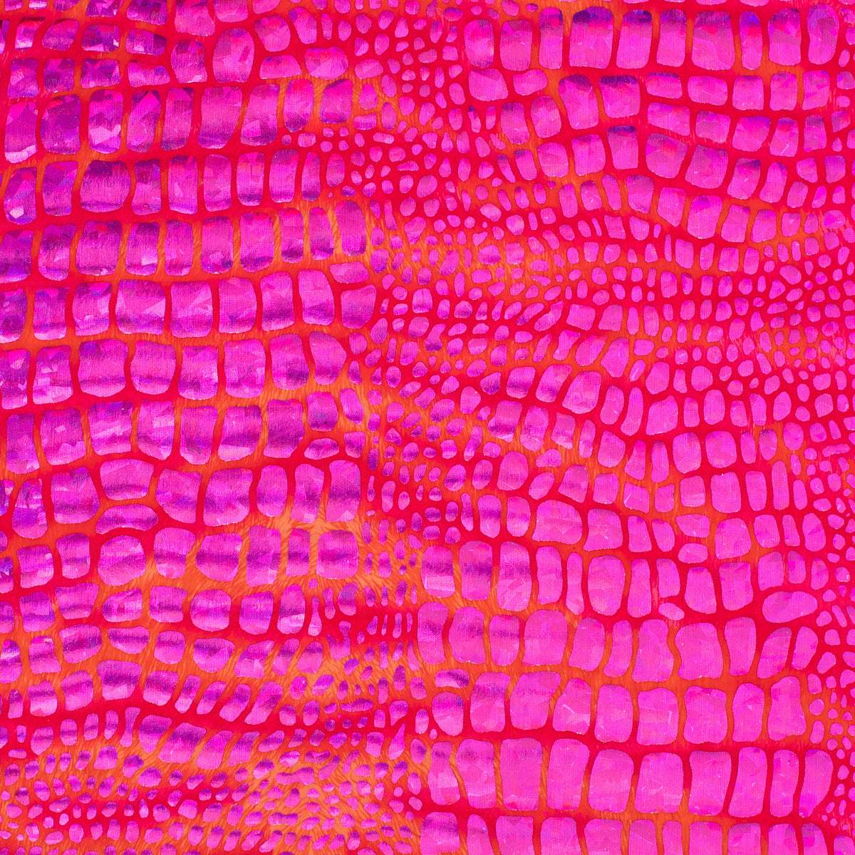 Snake Metallic Holo Foil Disco Poly Stretch Fabric | Spandex Palace