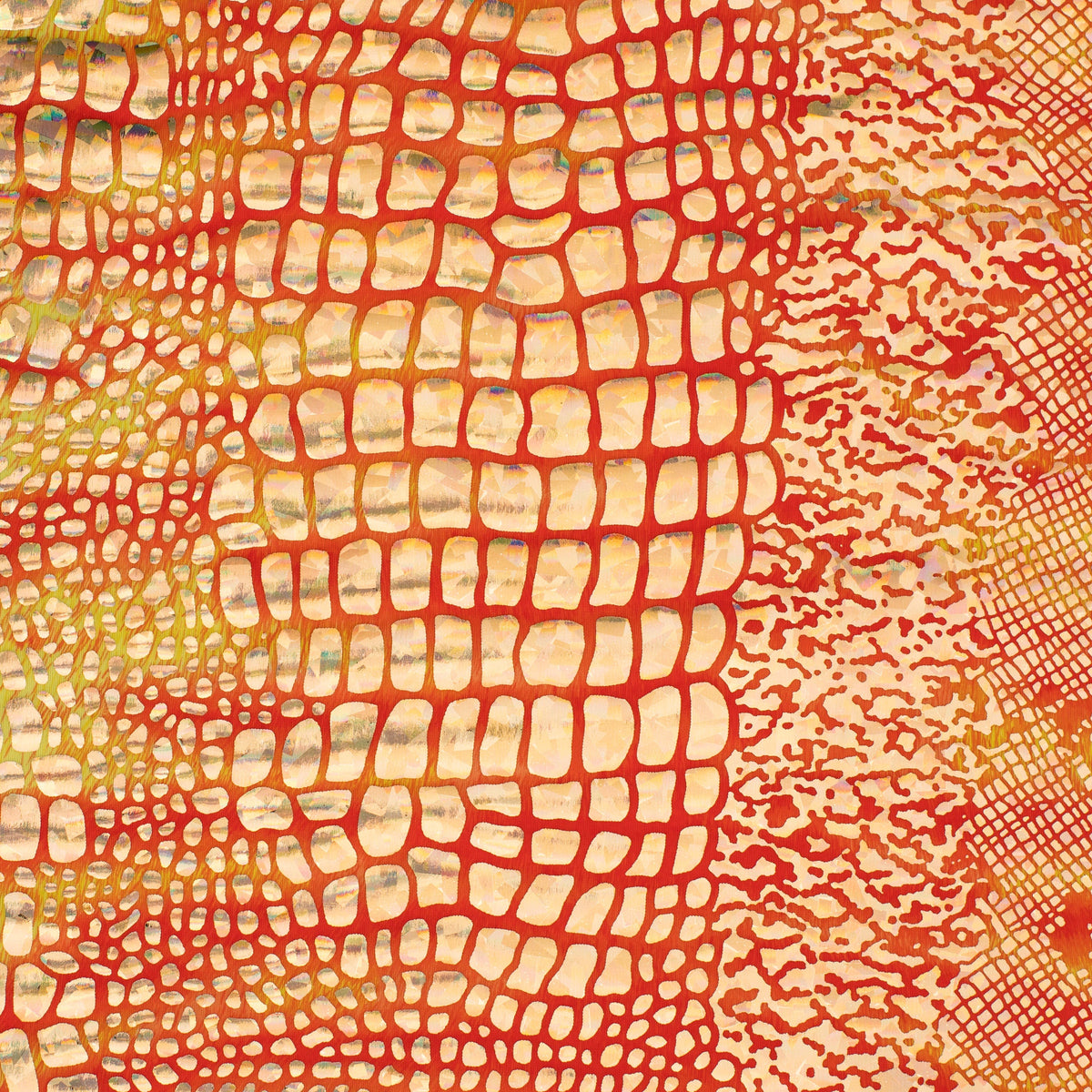 Snake Metallic Holo Foil Disco Poly Stretch Fabric | Spandex Palace
