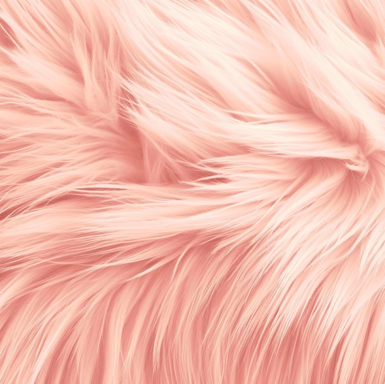 Round Shaggy Faux Fur Fabric - 40 inches Diameter - for Home Decor