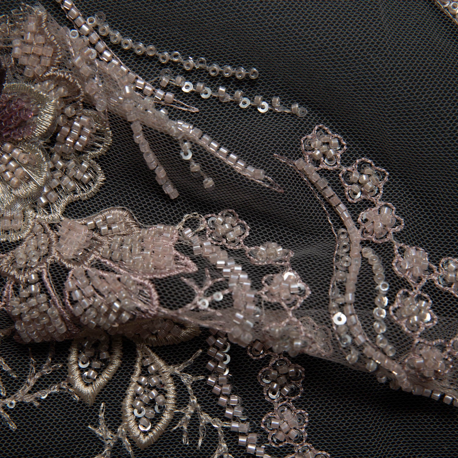 Tulle Lace Fabric Embroidered with Incredible Floral Design 52" Wide | Exquisite Fabric