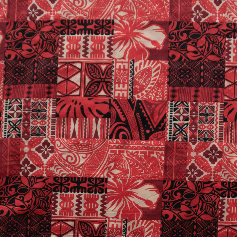 Traditional Polynesian Tapa design Fabric| Polyester