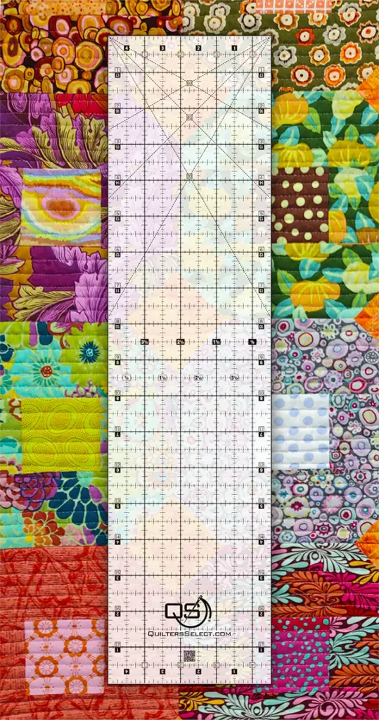 Quilters Select Non-Slip Crystal Clear Ruler 4.5" x 18"